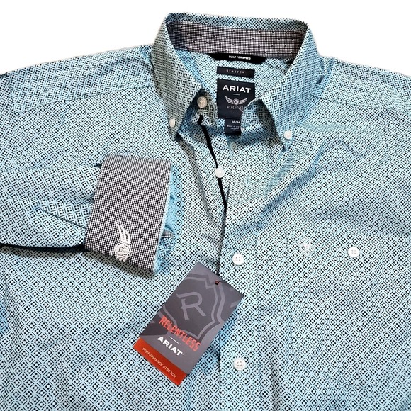 Ariat Other - NWT Ariat Men's Performance Stretch Medium Long Sleeve Shirt Button Down Western